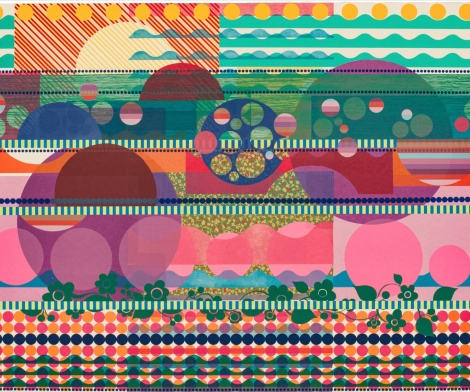 Beatriz Milhazes, Purple Dahlia, 2015