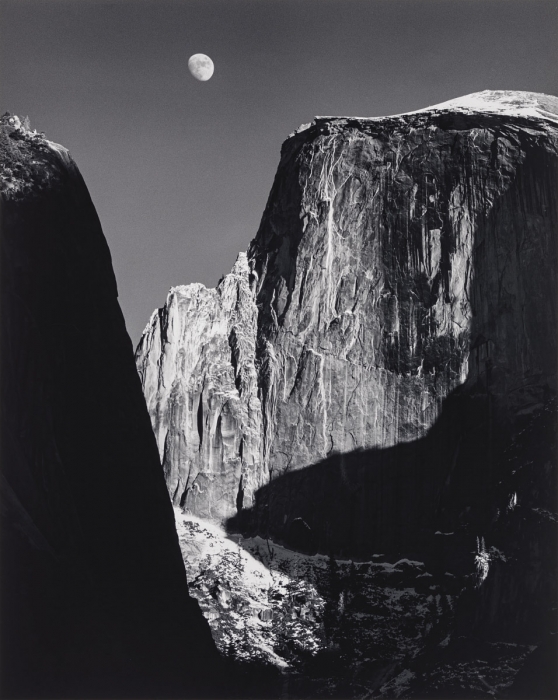 Ansel Adams, Moon and Half Dome, Yosemite Ansel Adams, Moon and Half Dome, Yosemite