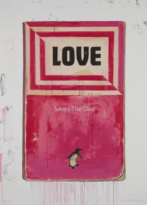 Harland Miller, LOVE Saves the Day, 2014 Harland Miller, LOVE Saves the Day, 2014