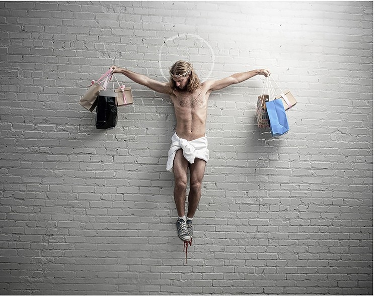 Plastic Jesus, Jesus with Shopping Bags, 2020 Plastic Jesus, Jesus with Shopping Bags, 2020