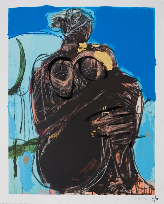 Ferrari Sheppard, Seated in Blue, 2022
