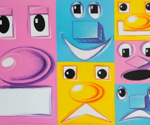 Kenny Scharf, Horizontal Blockheads, 2016
